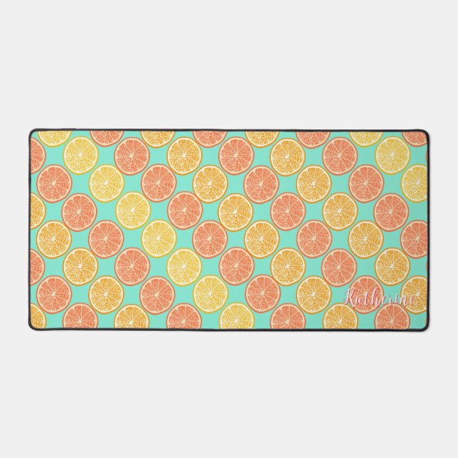 Alfrombrillas De Escritorio Naranja Verde azulado (Anverso)
