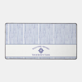 Alfrombrillas De Escritorio Nautical Striped Monogram Boating Name Design