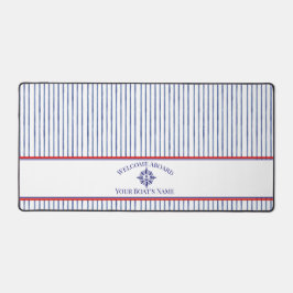 Alfrombrillas De Escritorio Nautical Striped Monogram Boating Name Design