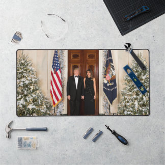 Alfrombrillas De Escritorio Navidad en la Casa Blanca Donald Trump & Melania