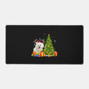 Alfrombrillas De Escritorio Navidades de Bichon Frise Perro Lover Xmas Santa