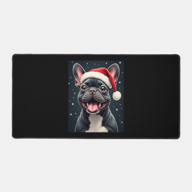 Alfrombrillas De Escritorio Navidades de Bulldog franceses lanzan camiseta (Anverso)