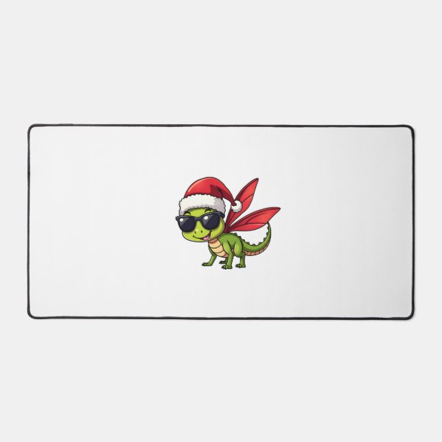 Alfrombrillas De Escritorio Navidades Dragonfly Santa Hat Divertidos niños de  (Anverso)
