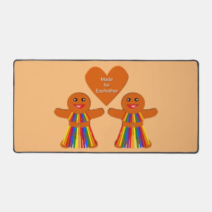 Alfrombrillas De Escritorio Navidades lesbianas Gingerbread Pareja de Damas