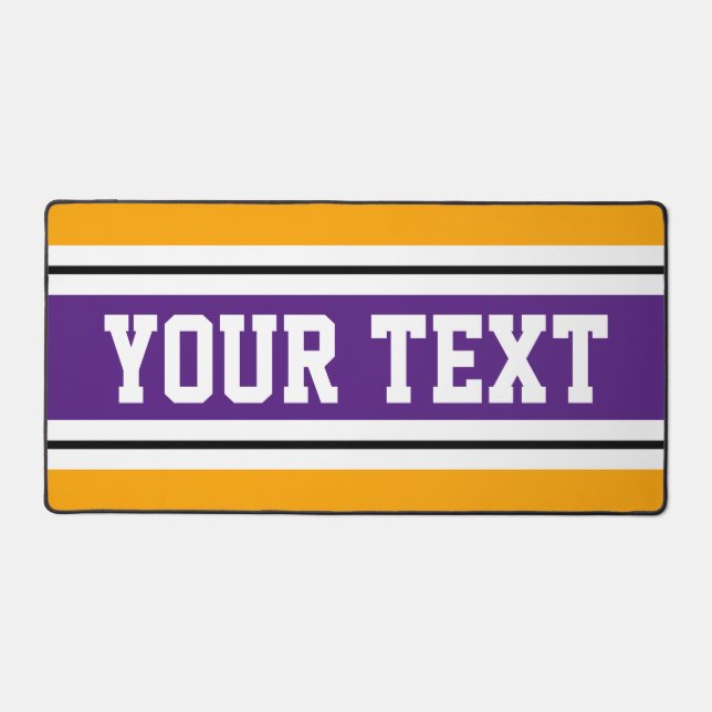 Alfrombrillas De Escritorio Negrita Carreras blanca morada amarilla con tiras  (Anverso)