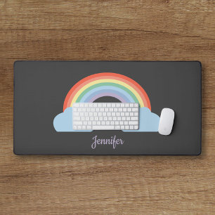 Alfrombrillas De Escritorio Negro arcoiris pastel