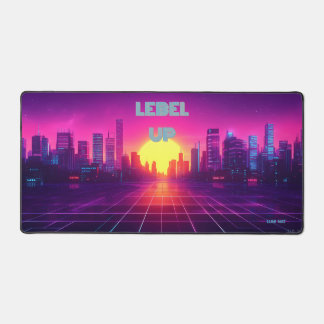 Alfrombrillas De Escritorio  Neon City Twilight Desk Mat