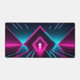 Alfrombrillas De Escritorio Neon Synthwave Glowing Pyramid Tunnel Gamer
