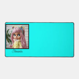 Alfrombrillas De Escritorio Neon turquesa brillante estilo moderno