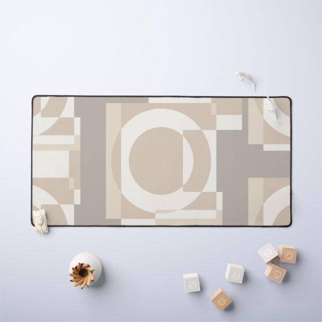 Alfrombrillas De Escritorio Neutral Geometric Abstract - Modern Bauhaus (Mesa para niños)