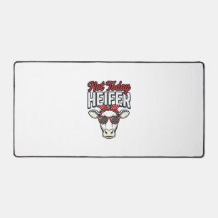 Alfrombrillas De Escritorio No Hoy Novilla Diseño Divertido Vaca Vintage Vecto