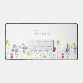 Alfrombrillas De Escritorio Nombre de acuarela Flor silvestre Minimalista Boho