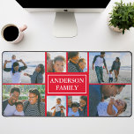 Alfrombrillas De Escritorio Nombre de familia 8 Collage de fotos rojo<br><div class="desc">Esta moqueta de Collage de fotos Family Name 8 está muy bien diseñada y es una mezcla perfecta de funcionalidad y sentimentalidad. La alfombra de escritorio, hecha con materiales duraderos y de alta calidad, ofrece un amplio espacio para albergar ocho fotos cuidadosamente seleccionadas de los miembros de su familia. Cuenta...</div>