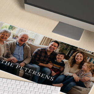 Alfrombrillas De Escritorio Nombre de familia de foto personalizado moderno