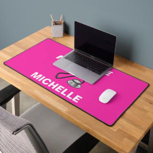 Alfrombrillas De Escritorio Nombre de la enfermera Personalizado rosa