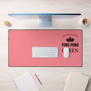 Alfrombrillas De Escritorio Nombre de la Reina del Ping Pong personalizado 