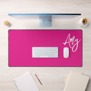Alfrombrillas De Escritorio Nombre de letra script con pincel rosa y blanco fe