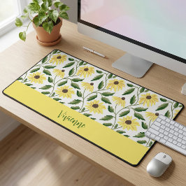 Alfrombrillas De Escritorio Nombre de monograma de flores silvestres acuarela 