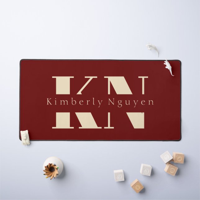 Alfrombrillas De Escritorio nombre del guión de caligrafía (Mesa para niños)