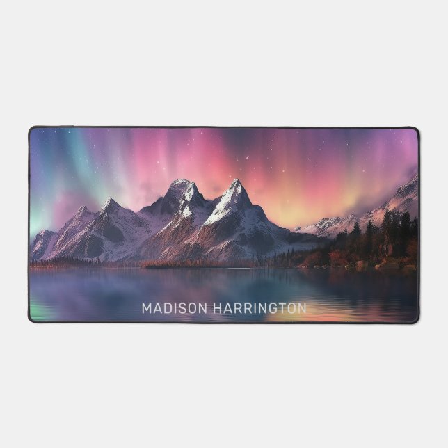 Alfrombrillas De Escritorio Nombre personalizado Aurora Borealis (Anverso)