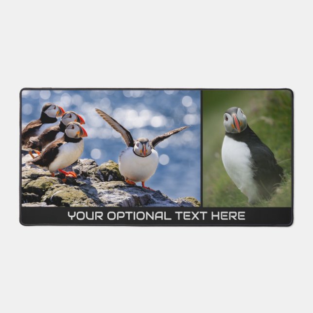 Alfrombrillas De Escritorio Nombre personalizado Cute Puffins (Anverso)