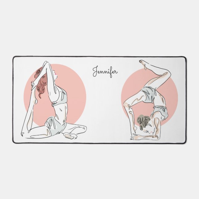 Alfrombrillas De Escritorio Nombre personalizado de la mujer de yoga (Anverso)