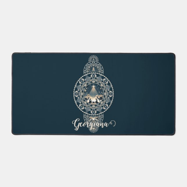 Alfrombrillas De Escritorio Nombre personalizado Estrella sagrada del Mandala  (Anverso)