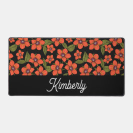 Alfrombrillas De Escritorio Nombre personalizado Floral Rojo