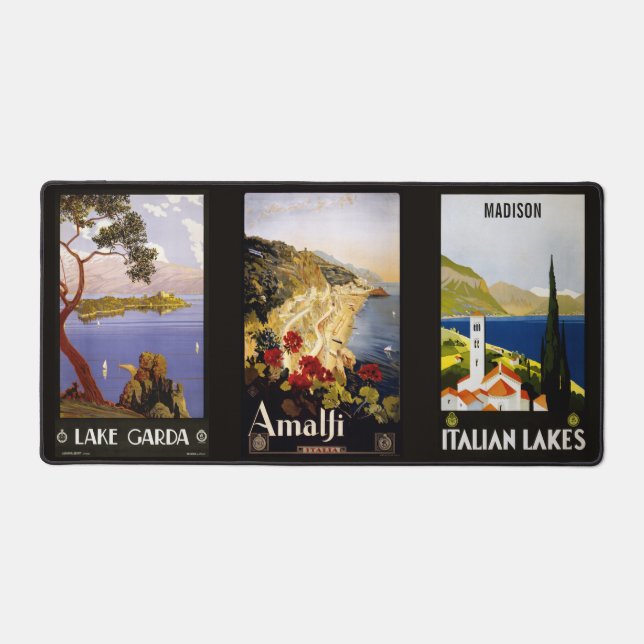 Alfrombrillas De Escritorio Nombre personalizado Italia Viaje de época (Anverso)