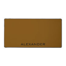 Nombre personalizado minimalista marrón y negro