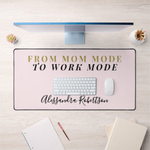 Alfrombrillas De Escritorio Nombre personalizado Pastel Oro Rosa Mamá Minimali