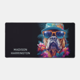 Alfrombrillas De Escritorio Nombre personalizado Perro de vacaciones tropical