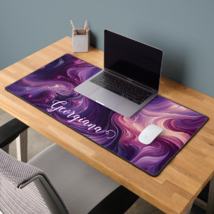 Alfrombrillas De Escritorio Nombre personalizado Vibrante Purple Paint Efecto