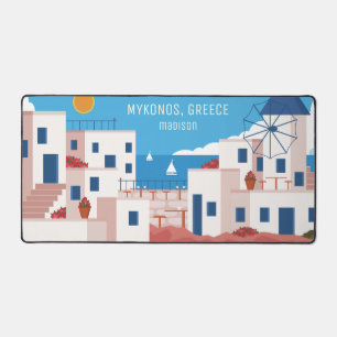 Alfrombrillas De Escritorio Nombre y texto personalizados Mykonos Grecia