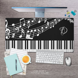 Alfrombrillas De Escritorio Notas musicales del teclado del piano Monograma