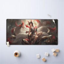 Nueve Tail Fox Deskmat | Mat de la mesa de persona