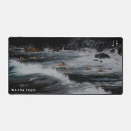Alfrombrillas De Escritorio Océano temperamental poderoso (Texto personalizado
