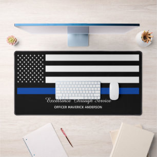Alfrombrillas De Escritorio Oficial de policía Thin Blue Line