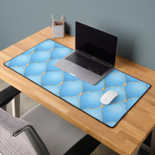 Alfrombrillas De Escritorio Ogee Gold Diamond Tufed Sky Blue