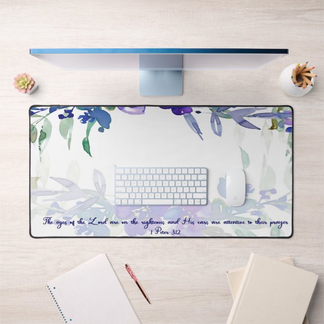 Alfrombrillas De Escritorio Ojos de la escritura floral púrpura del Señor (Oficina 1)