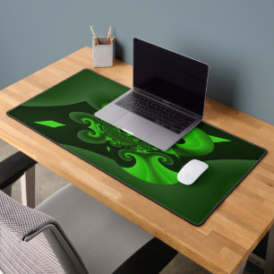 Alfrombrillas De Escritorio Ola Verde Oscura Y Espiral Lime