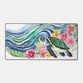 Alfrombrillas De Escritorio Olas azules y ballenas felices