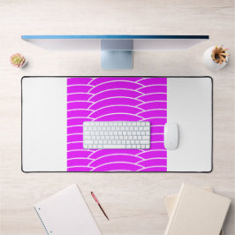 Alfrombrillas De Escritorio Olas divertidas de arte deco en rosa brillante con