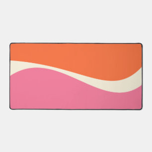 Alfrombrillas De Escritorio Ondas simples 2 en rosa, Naranja y crema