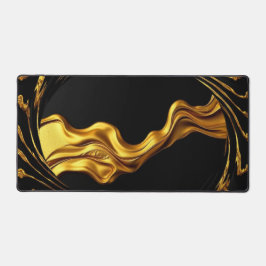 Alfrombrillas De Escritorio Opulent Swirl Liquid Gold Black Monochrome Achempo