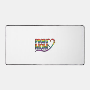Alfrombrillas De Escritorio Orgullosa Mamá Corazón Arcoíris Diseño de Grabado