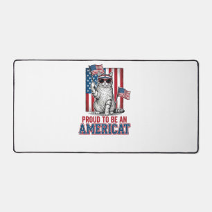 Alfrombrillas De Escritorio Orgulloso De Ser Una Camiseta De Gato Patriota Ame