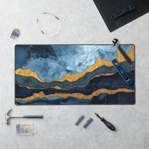 Alfrombrillas De Escritorio Oro Azul