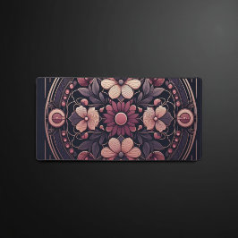 Alfrombrillas De Escritorio Oscuro Romance Borgoña Art Deco Verano Floral