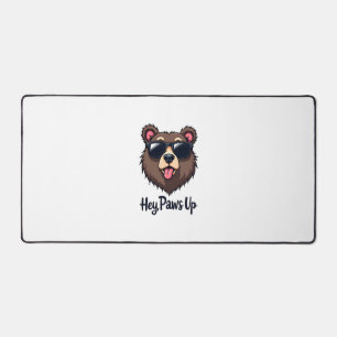 Alfrombrillas De Escritorio Oso Vintage Hey Paws Up con Gafas de Sol Perro Div